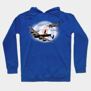 SPITFIRE AND LANCASTER aircraft Hoodie